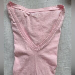 2 x J. Crew Light Pink V-Neck Tee Shirt Vintage Slub Discontinued